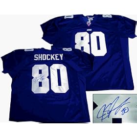 Jeremy Shockey Hand Signed Authentic Giants Jersey