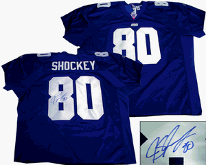 Jeremy Shockey Hand Signed Authentic Giants Jersey