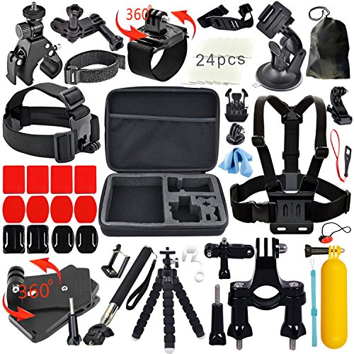 Erligpowht accessories bundle kit for sj4000 / sj5000 cameras and…