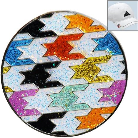 Loudmouth Razzle Dazzle White Ball Marker with Crushed Crystal and Hat Clip by Navika