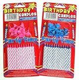 24 Birthday Candles & Holders 2 per pack