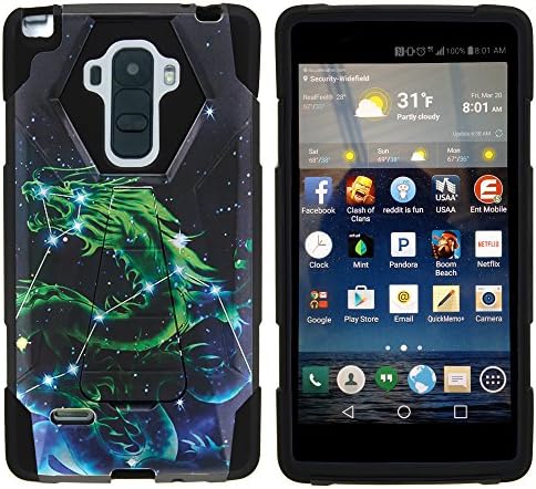 LG Stylo Case, Dual Layer Shell SHOCK Impact Kickstand Case with Unique Graphic Images for LG G Stylo LS770, H631, MS631, LG G4 Stylus by MINITURTLE - Dragon Constellation Stars