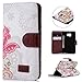 Galaxy S6 Edge Case - Mavis's Diary Wallet Protective Flip Folio Case Deep Pink Butterfly Colorful Flowers PU Leather with Card Holder Magnetic Clasp Stand Cover for Samsung Galaxy S6 Edge G925