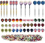 12 Turnierpfeile, 36 Flights (=12 sets), 500 bunte Spitzen 12 Turnierpfeile, 36 Flights (=12 sets), 500 bunte Spitzen