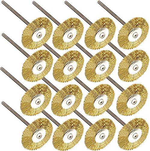 RT- 53B 16PC Brass Bristle Wheel Brushes for Dremel Accessories For Rotary Tools