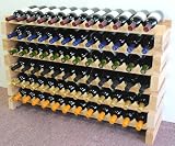 Stackable Wine Rack-72 Bottles Modular Hardwood Wine Racks, Very Easy to Put Together