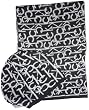 Women's Calvin Klein 2 Piece Scarf and Hat Set Black/Silver