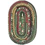 Thimbleberries Winter Oval Braided Rug - 42x66"