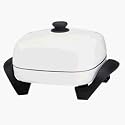 West Blend Housewares #72222 12" White Electric Skillet