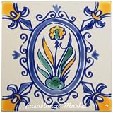 Mediterranean Iris Ceramic Tile 4x4