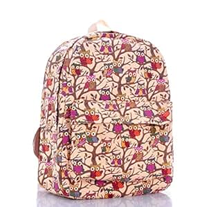 Owbb&reg; Fille Fleurs Toile Cartable / Enfants Sac de voyage Cartable