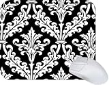 Black and White Color Damask Design Mouse Pad Mousepad - Ideal Gift for all occassions! [Mouse Pads]
