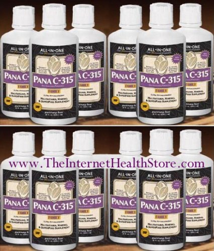 Pana C-315 Panacea 33 oz. (Liquid Vitamin, Mineral, Superfood Supplement) (12 Bottles)
