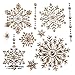 Snowflake Decorative Window Stickers, 25 Snowflakes