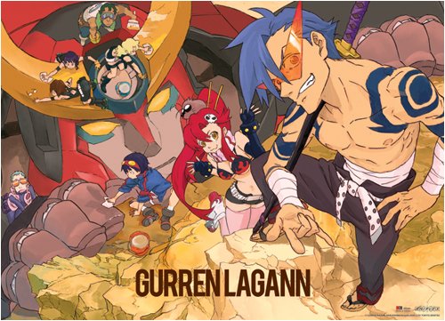 Childrens Toyshop  Toys : GURREN LAGANN GROUP WALL SCROLL GE-5203