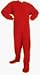  : Big Feet PJs Red Fleece Footed Pajamas for Women and Men