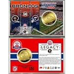 Highland Mint Denver Broncos 50th Anniversary Game Coin Card