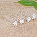 Pearls and Crystal Flower Wedding Bridal Hair Pins Clips Bridesmaid Jewelry for women (20 Pcs)