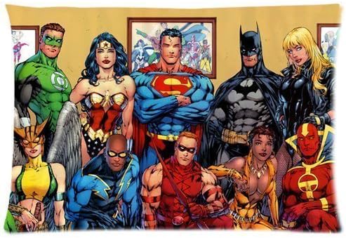 Sweety Heart Bedroom Decor Custom The Justice League Pillowcase Rectangle Zippered Two Sides Design Printed pillows Throw Pillow Cover Cushion Case Covers