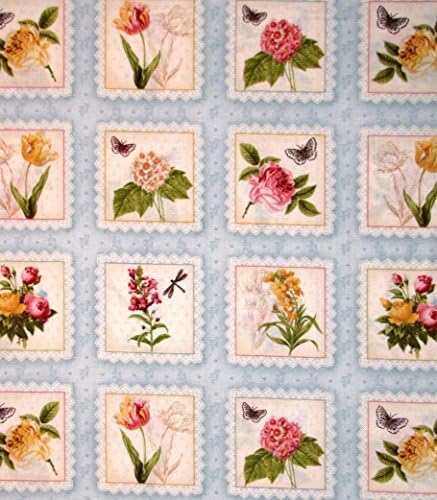 Botanical Labels Cotton Quilt Fabric by Andover Makower By the Yard
