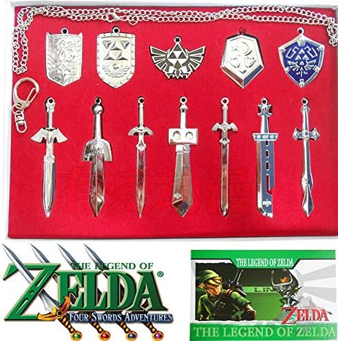 Legend of Zelda Shield Sword Blade Weapon Necklace 12 Pcs One Set