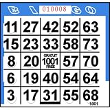 Blue Pushout Bingo Cards (500 ct) (500 per package)