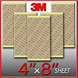 3m 300lse 4" X8" Heavty Duty Double Sided Sticky Adhesive Sheet Tape High Bond Transfer Tape Ideal for Attaching Digitizers to Phones and Tablets (1 sheets 4"x8")