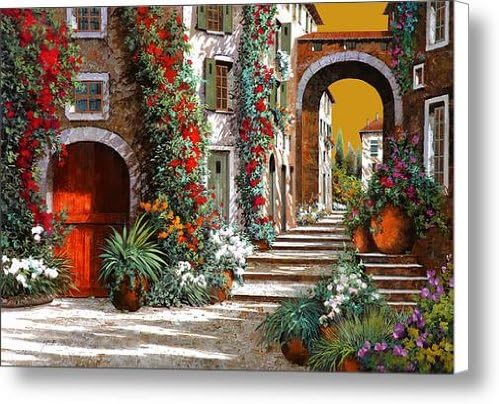 l'altra porta rossa al tramonto Canvas Print / Canvas Art - Artist Guido Borelli