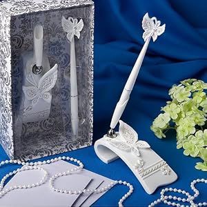 Butterfly Themed Wedding Pen Set, 48