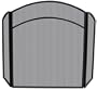 3 Fold Black Wrought Iron Arch Top Screen