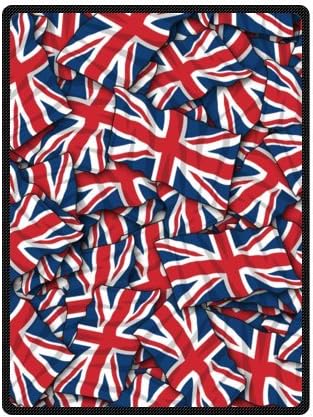 Fleece Blanket 58 inches x 80 inches (Large) Union Jack Flag Blanket