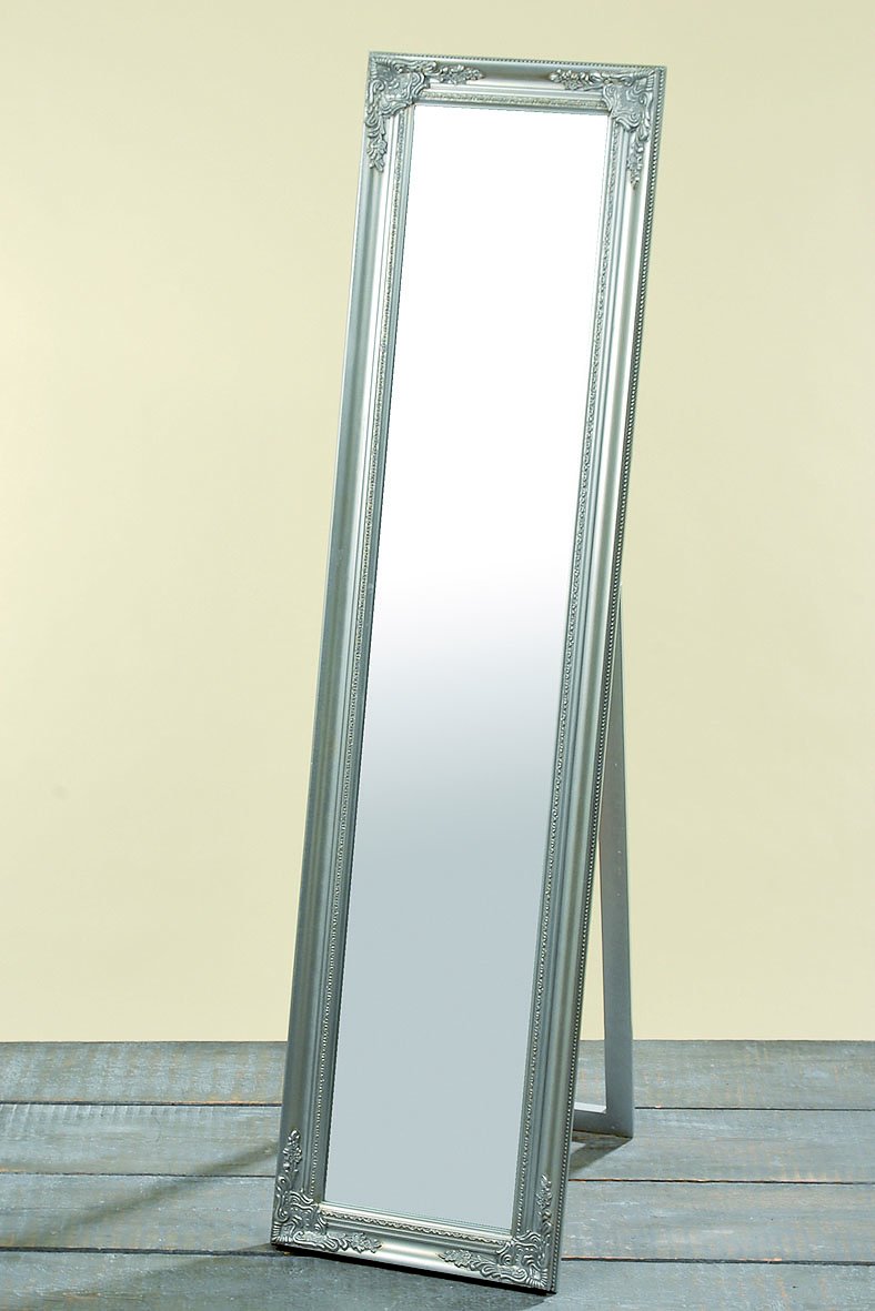 The Rustic French Country Style Floor Mirror, Silver, Artist’s Easel