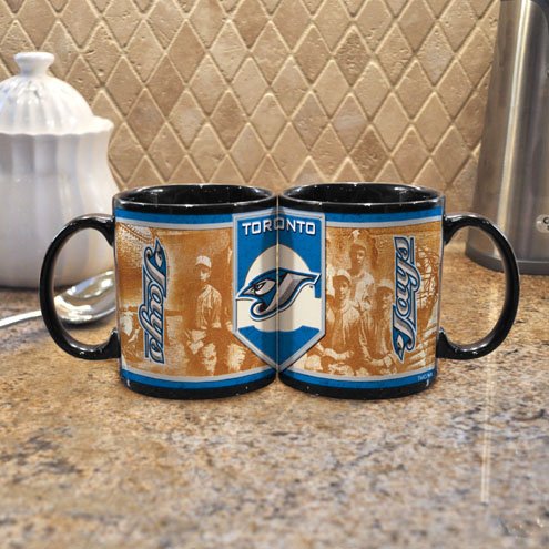 MLB Toronto Blue Jays 11-Ounce Black Nostalgic Mug (2 Pack)