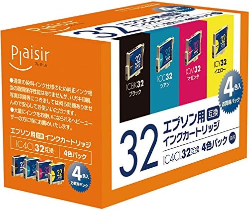 Plaisir-compatible ink cartridges EPSON 4 color set (black, cyan, magenta, yellow) IC4CL32 PLE-E324P