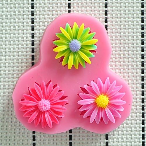WilsonBaking Love Collection - Daisy Flowers Artificial Mold Decorations Silicone Mold Silicone Fondant Lace Molds - Fondant and Gum Paste Silicone Mold or Chocolate Silicone Molds Soap Molds Cake Molds