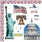 Patriotic Symbols Bulletin Board Set Combo Pack