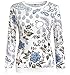 PinupArt Women's Floral Print Long Sleeve Crew Neck T-Shirt