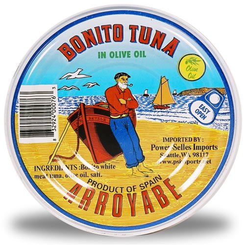 Bonito Tuna in Olive Oil Arroyabe. round tin by Olive Oil