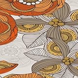 Orange and Grey Flowers Design Protective Skin Decal Sticker for Nokia C6-0 ....