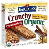 Barbara's Bakery Crunchy Organic Granola Bars Cinnamon Crisp, 7.4-Ounce Boxes (Pack of 6)