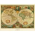 Old World Map Painting Artwork - Extra Large