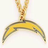 San Diego Chargers Chain Necklace with NFL Team Logo Pendant