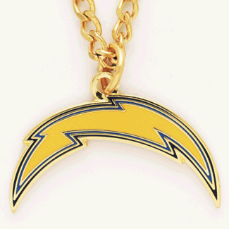 San Diego Chargers Chain Necklace with NFL Team Logo Pendant