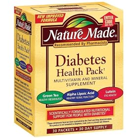 Nature Made Diabetes Health Pack with Green Tea (30 Packets)