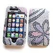 Apple iPhone 3G & 3GS Snap-on Protector Hard Case Rhinestone Cover "Flower Delight" Design