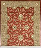 9'10 x 13'1 Red Hand Tufted Wool Agra Rug