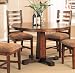 Brown Finish Solid Hardwood Round Dining Table