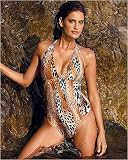 Animal-print halter suit