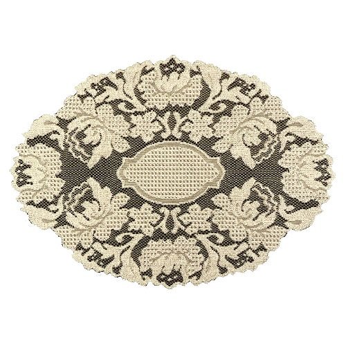 Heritage Lace Windsor 12-Inch by 16-Inch Doily, Ecru, Set of 2