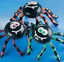 18 in. Inflatable Striped Spiders - 3 Pack(B310)